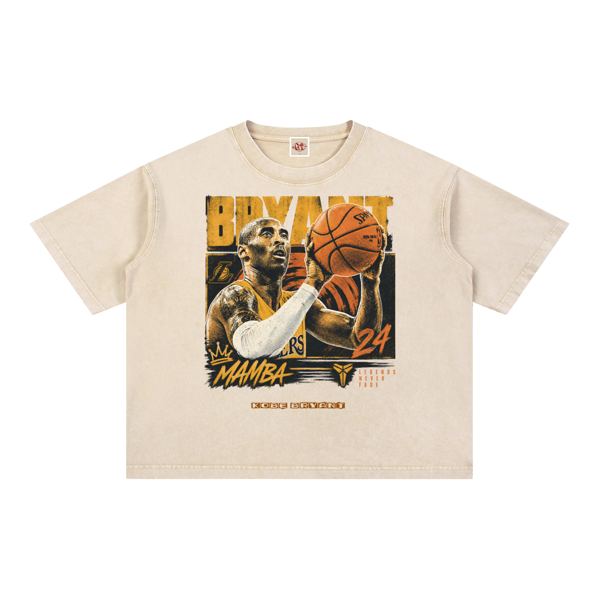 Kobe Bryant - Mineral Wash Boxy Cotton T-Shirt