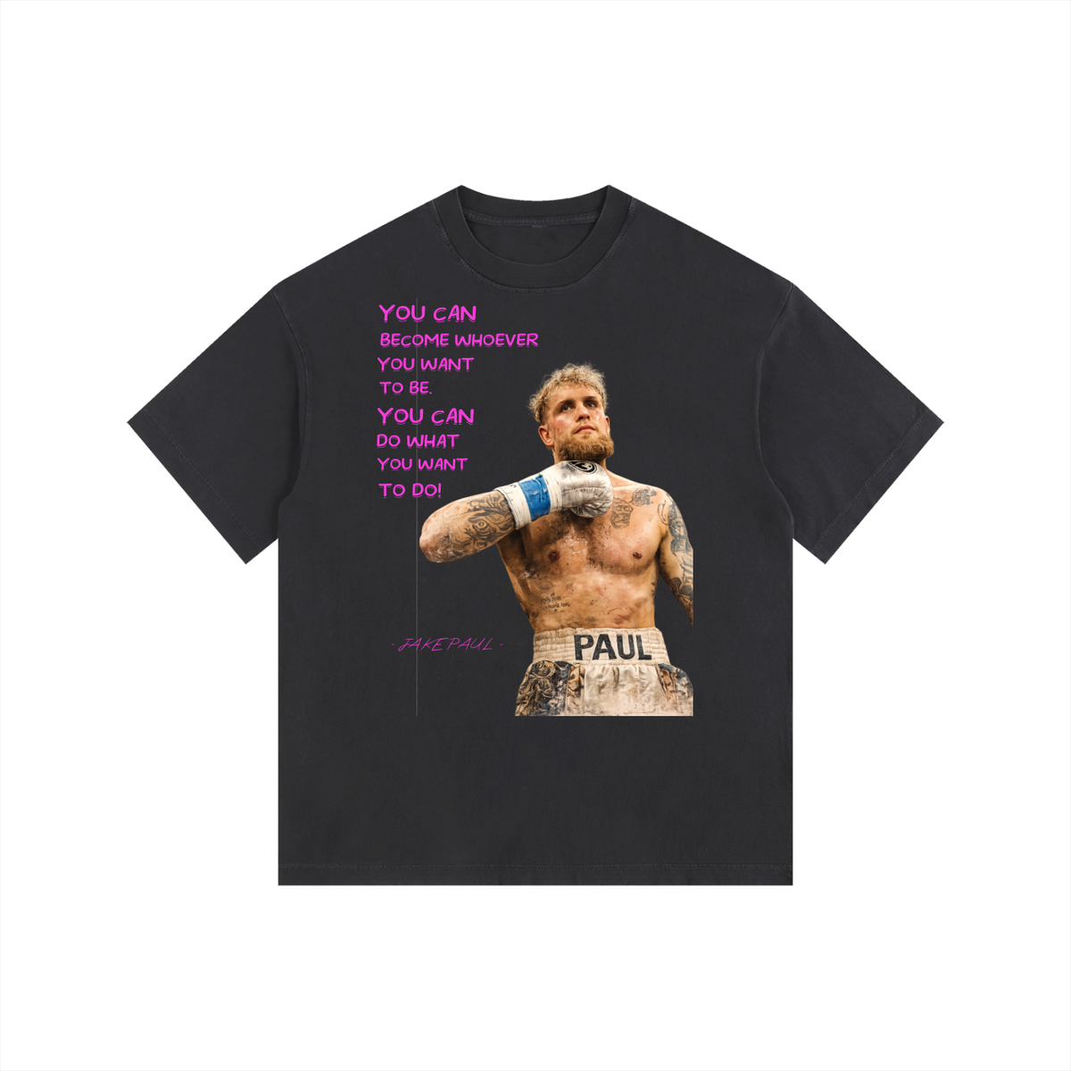 JAKE PAUL - Vintage Washed Oversized Cotton T-Shirt
