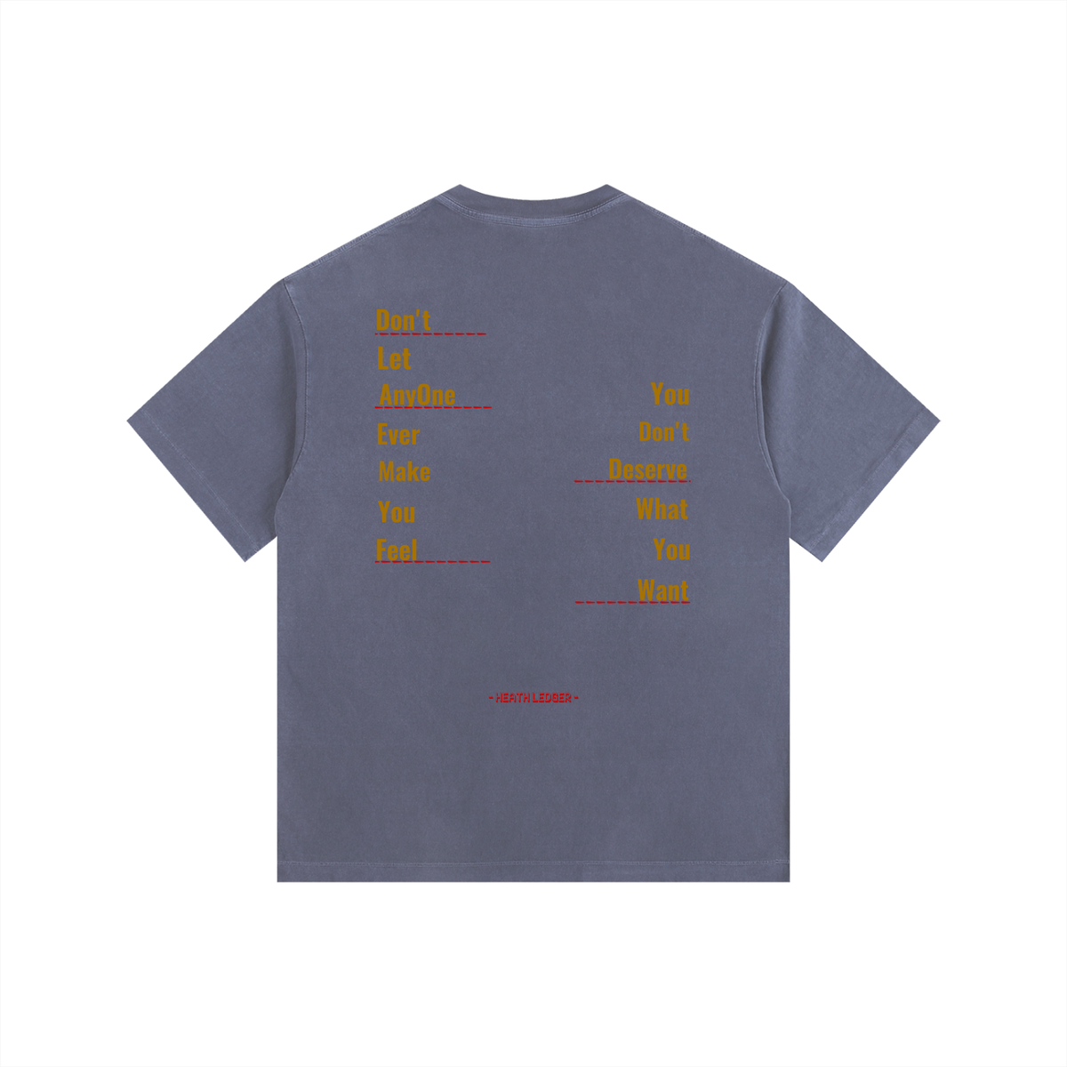 Heath Ledger - Vintage Washed Oversized Cotton T-Shirt