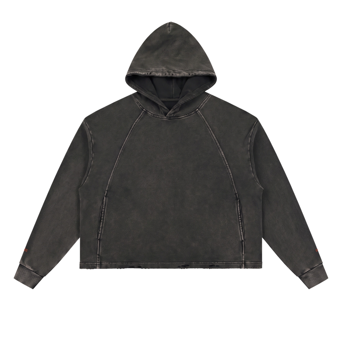 Grit Hoodie - Vintage Washed Frayed-Hem Hoodie