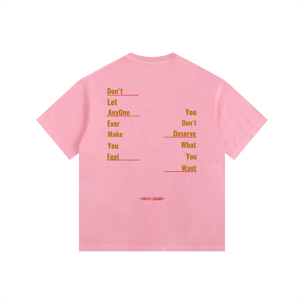 Heath Ledger - Vintage Washed Oversized Cotton T-Shirt