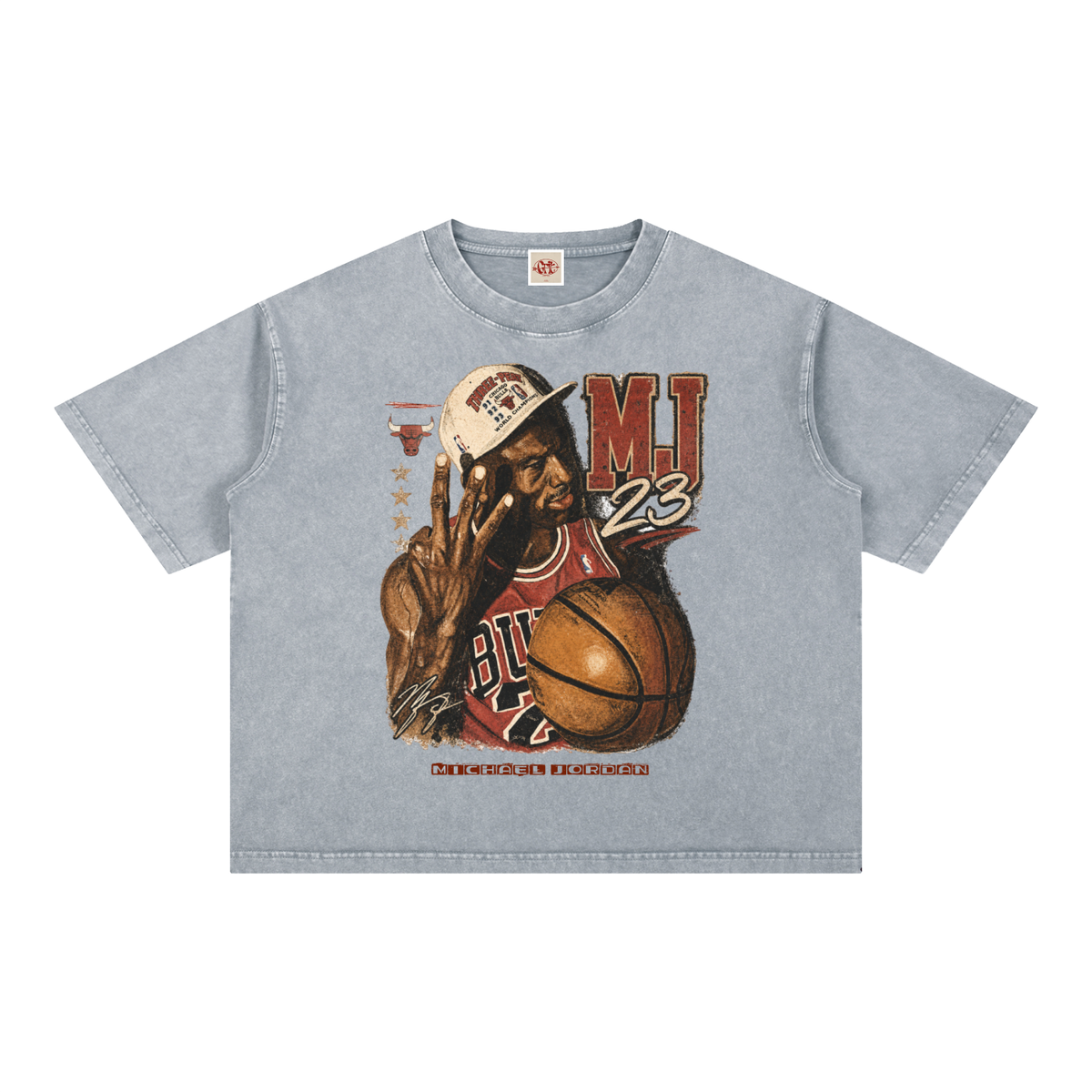 Michael Jordan - Mineral Wash Boxy Cotton T-Shirt