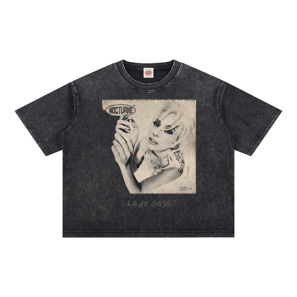 Lady Gaga - Mineral Wash Boxy Cotton T-Shirt