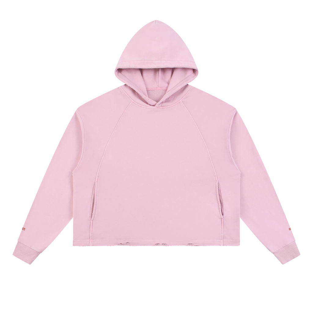 Grit Hoodie - Vintage Washed Frayed-Hem Hoodie