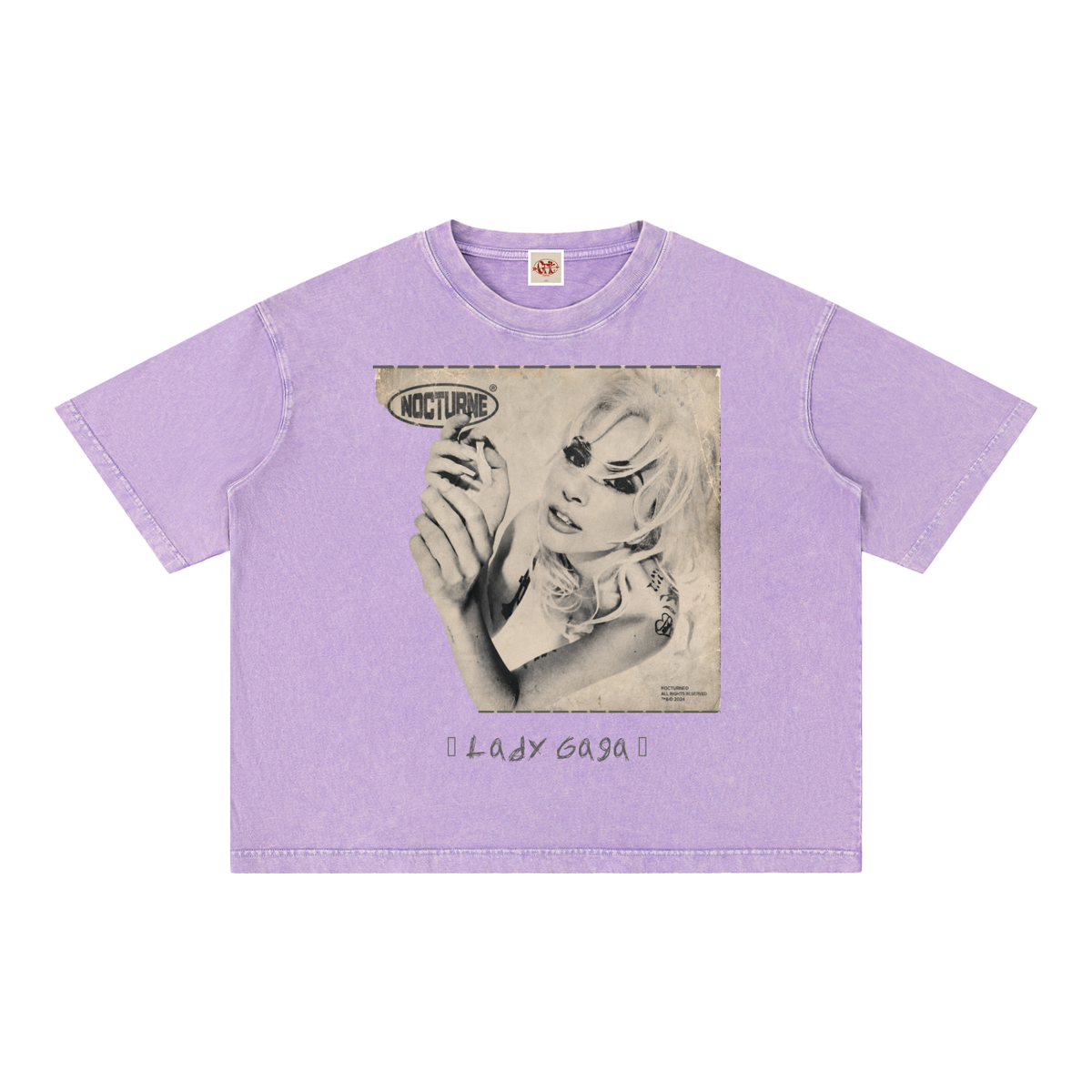 Lady Gaga - Mineral Wash Boxy Cotton T-Shirt