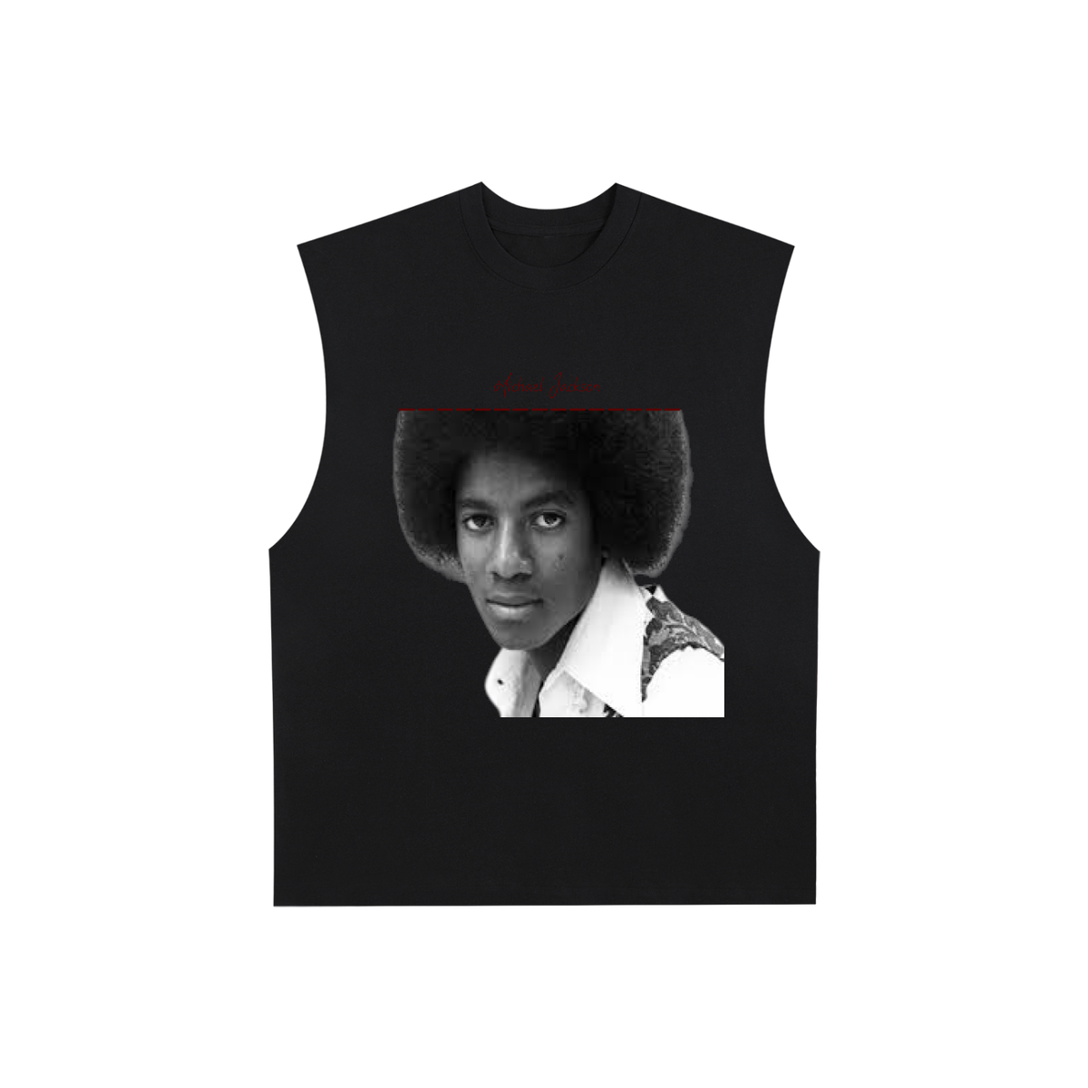 Michael Jackson - Raw Edge Cotton Tank Top