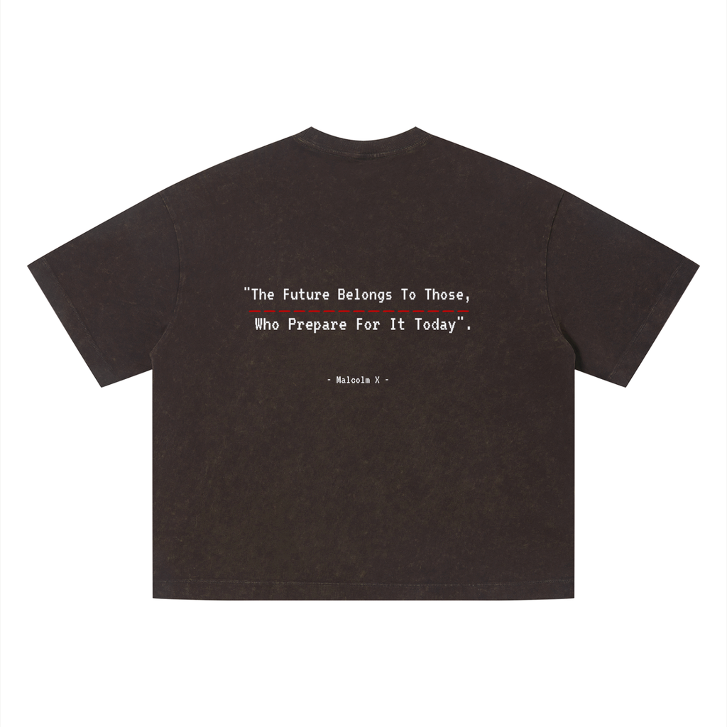Malcolm X - Unisex Vintage Wash Boxy T-Shirt