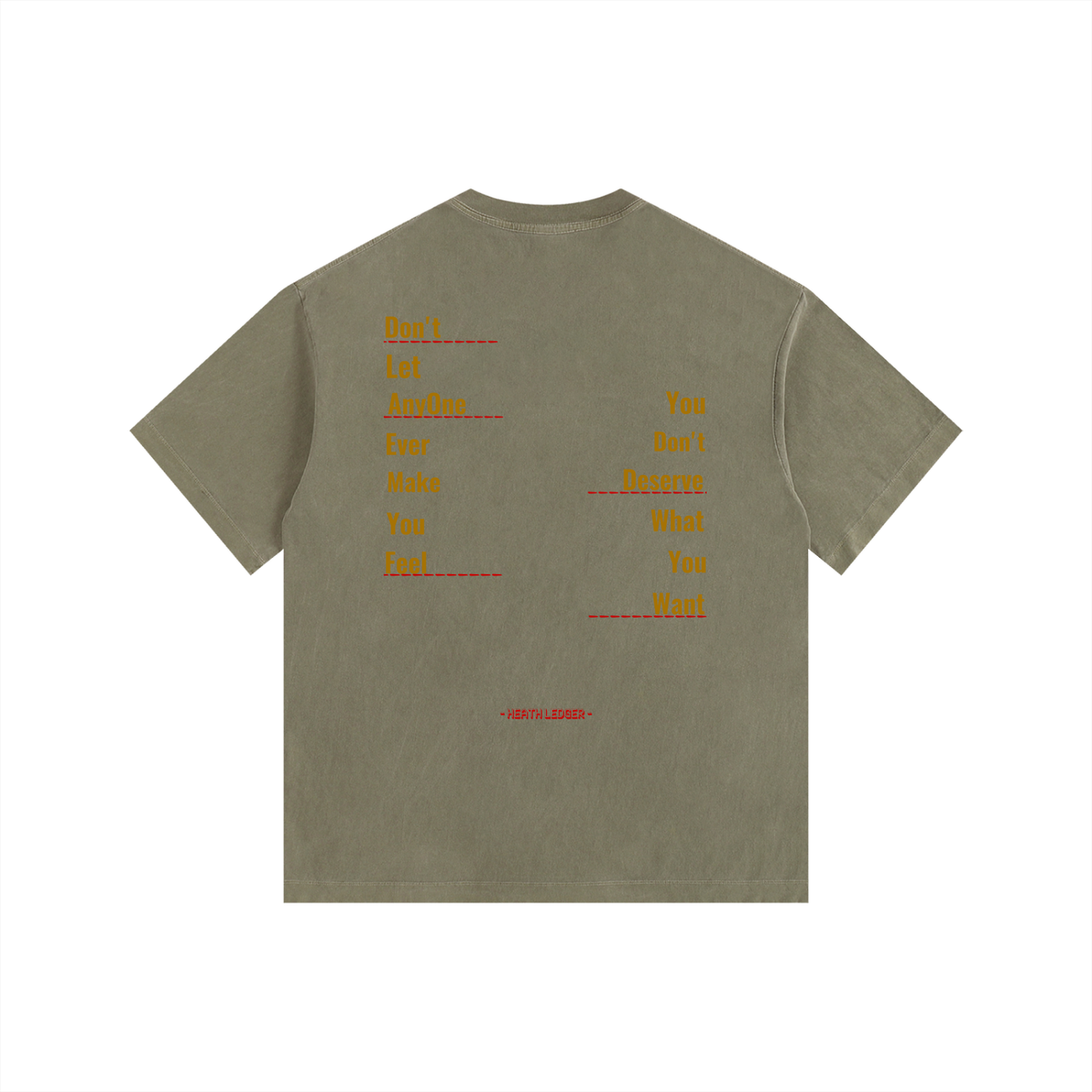Heath Ledger - Vintage Washed Oversized Cotton T-Shirt