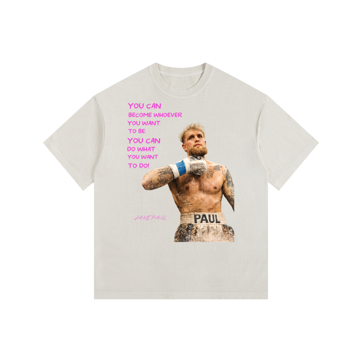 JAKE PAUL - Vintage Washed Oversized Cotton T-Shirt
