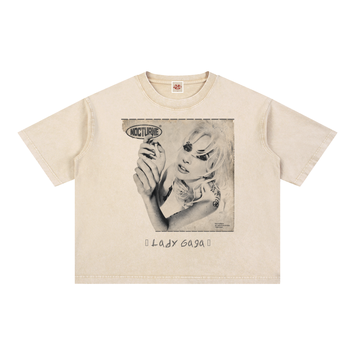 Lady Gaga - Mineral Wash Boxy Cotton T-Shirt