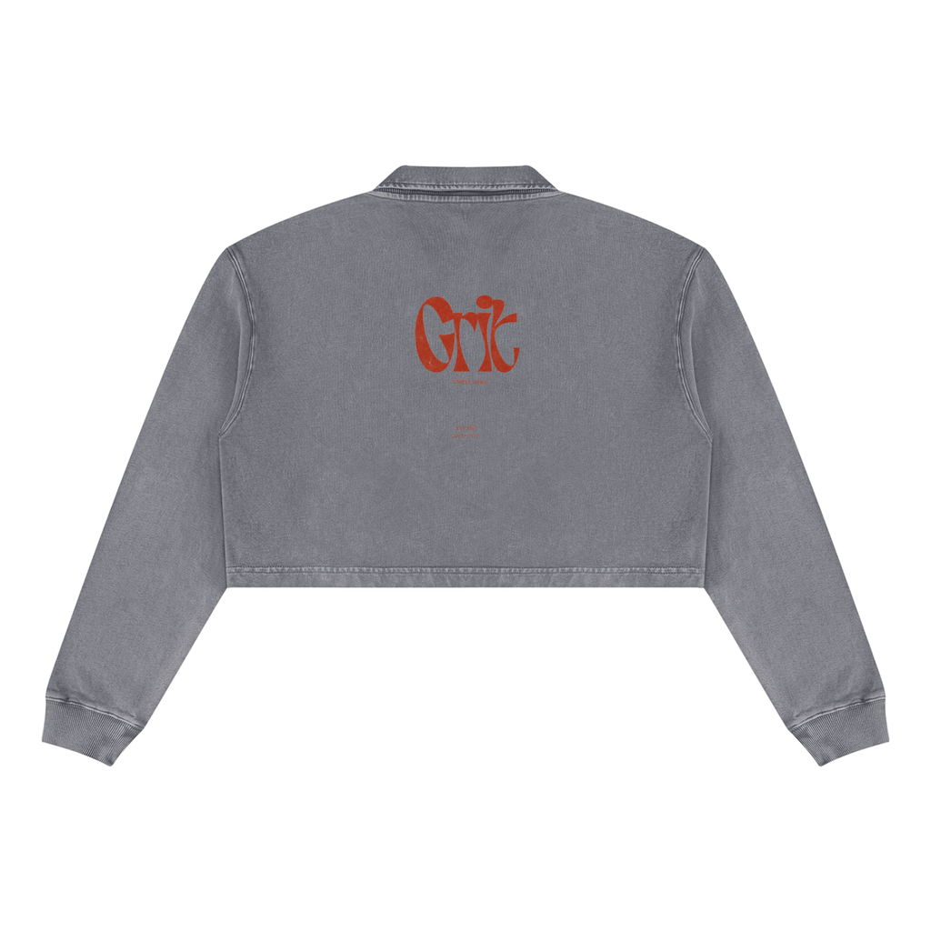 Grit Girl - Women’s Vintage Wash Crop Sweatshirt