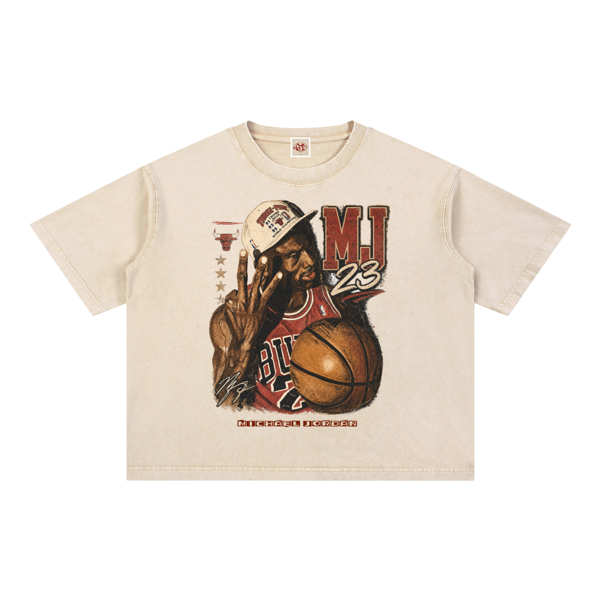 Michael Jordan - Mineral Wash Boxy Cotton T-Shirt