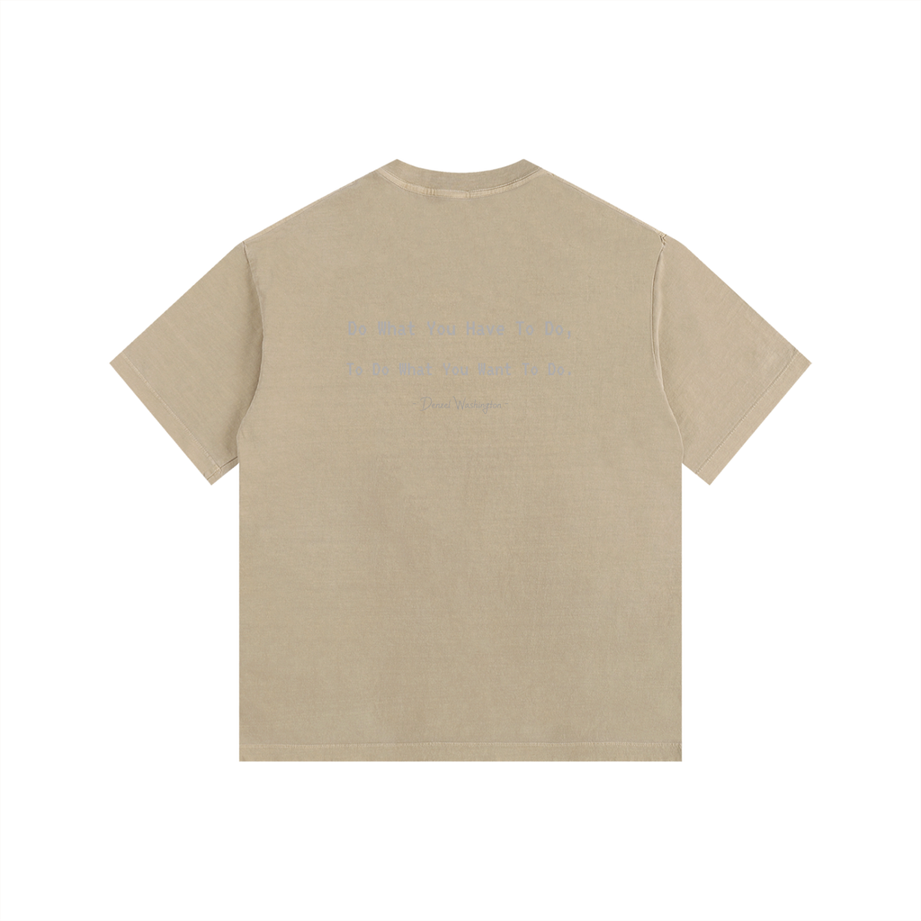 Denzel Washington - Vintage Washed Oversized Cotton T-Shirt