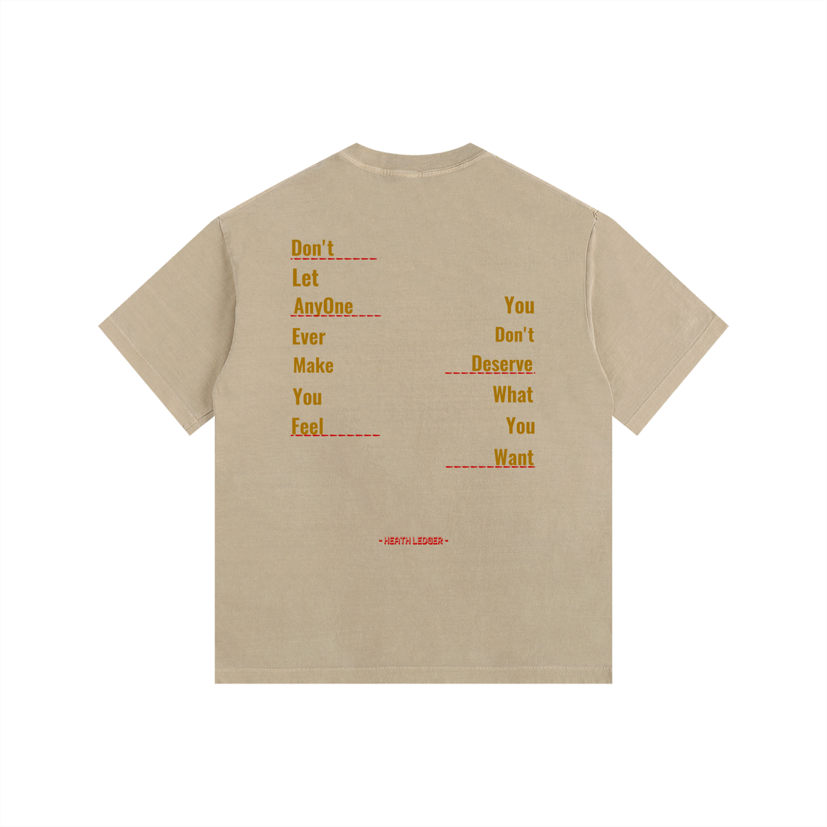 Heath Ledger - Vintage Washed Oversized Cotton T-Shirt