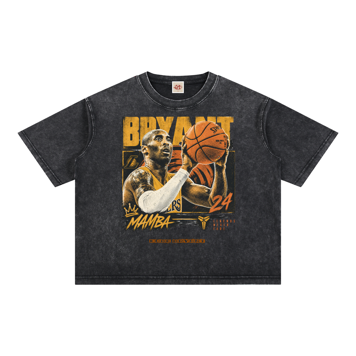 Kobe Bryant - Mineral Wash Boxy Cotton T-Shirt