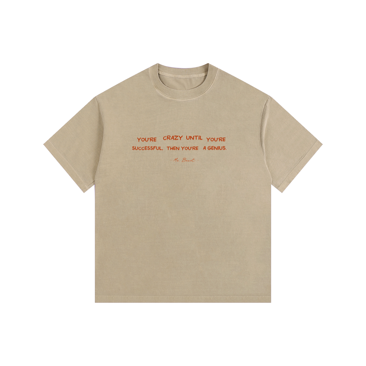 MR. BEAST - Vintage Washed Oversized Cotton T-Shirt