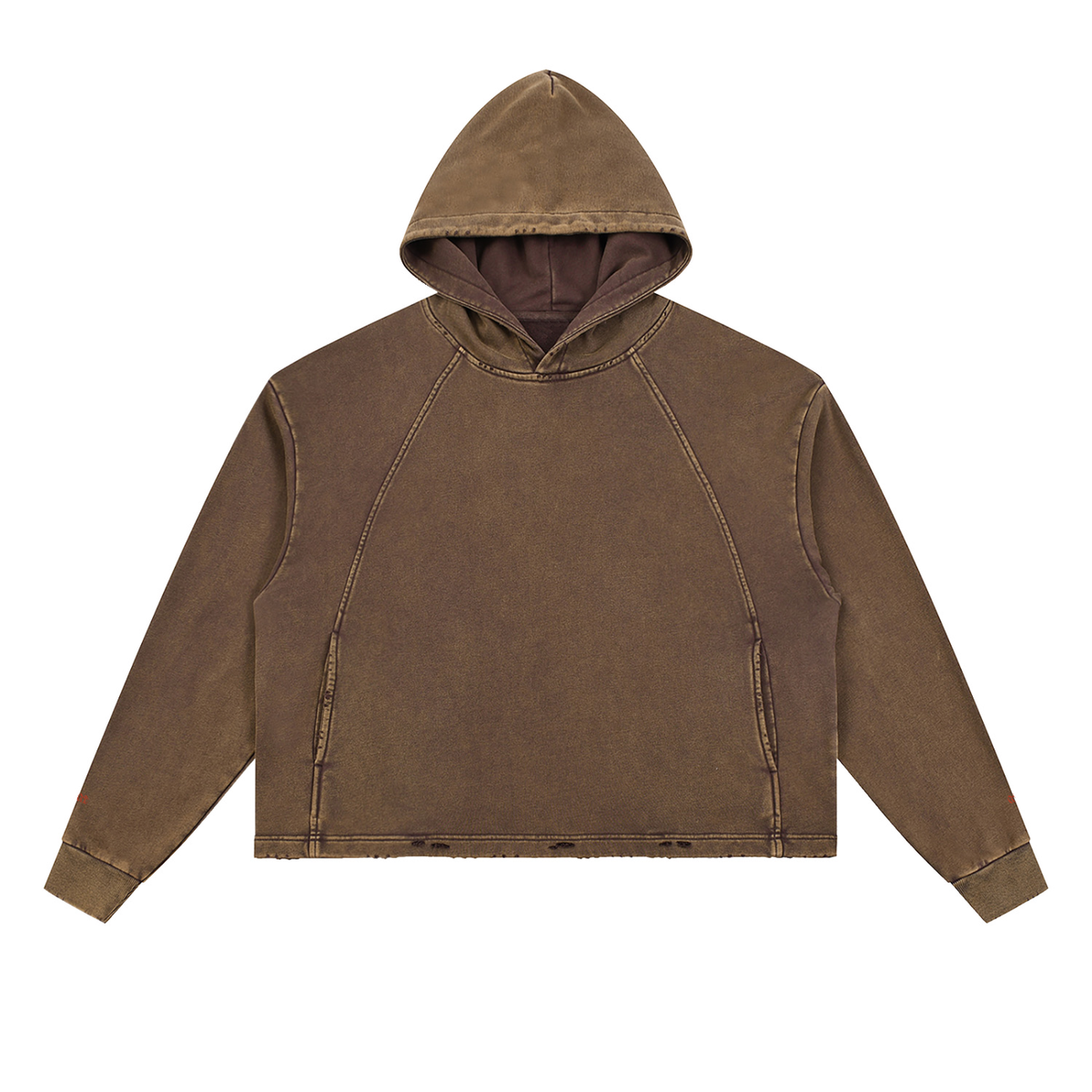Grit Hoodie - Vintage Washed Frayed-Hem Hoodie