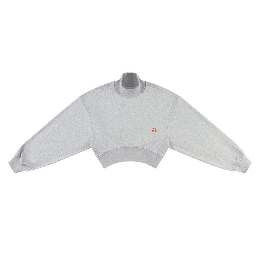 Grit Girl - Women's Crop Mock Neck Sweatshirt