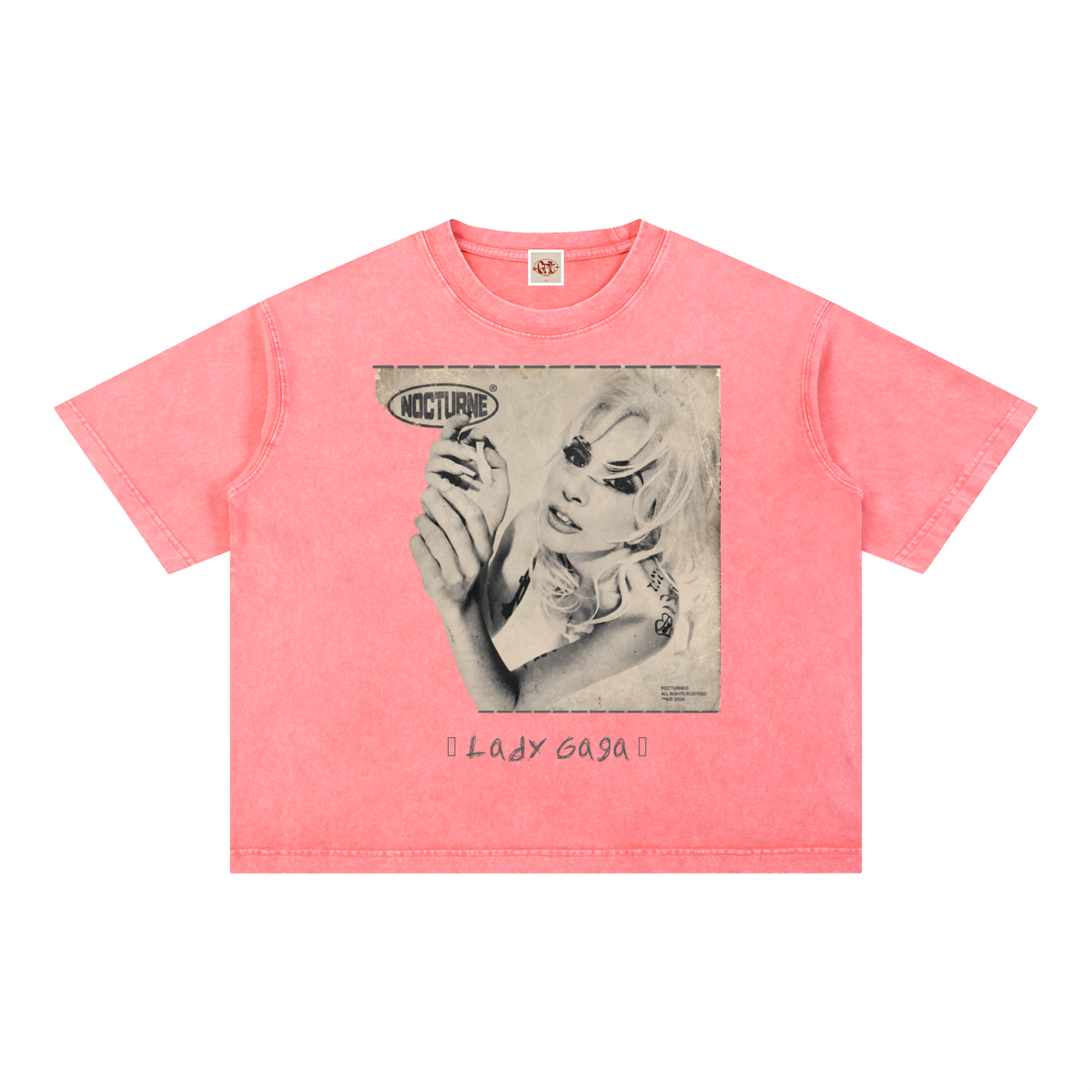 Lady Gaga - Mineral Wash Boxy Cotton T-Shirt