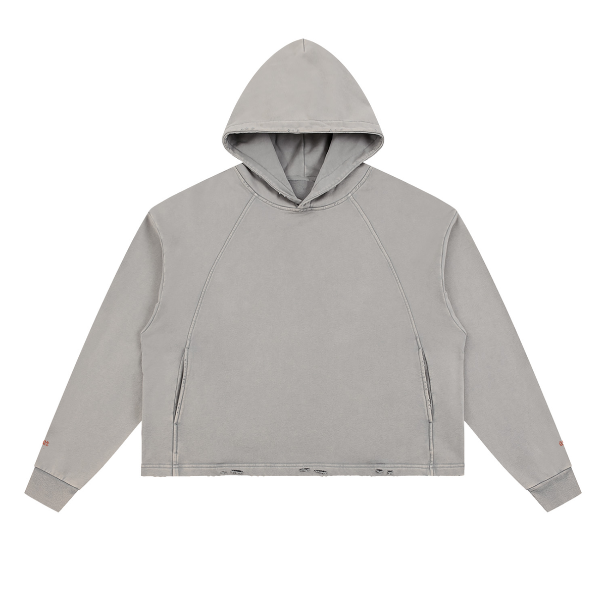 Grit Hoodie - Vintage Washed Frayed-Hem Hoodie