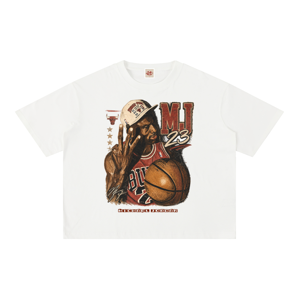 Michael Jordan - Mineral Wash Boxy Cotton T-Shirt