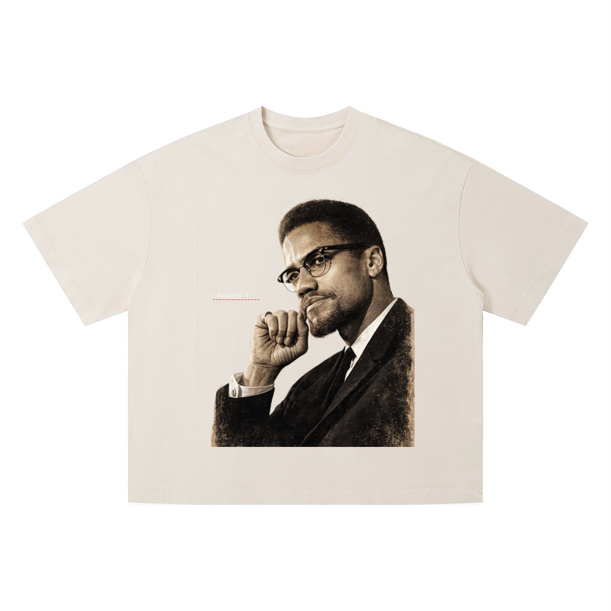 Malcolm X - Unisex Vintage Wash Boxy T-Shirt