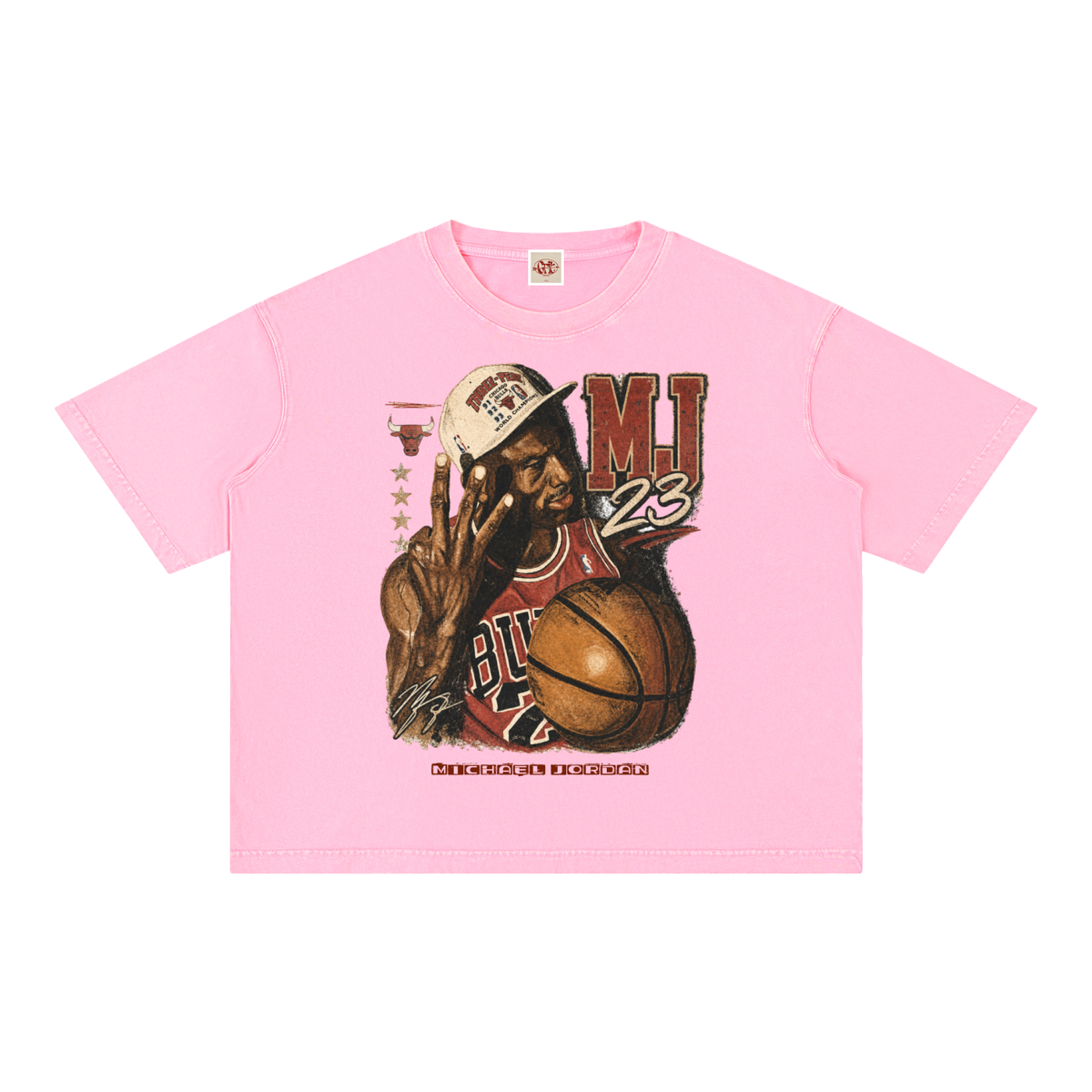 Michael Jordan - Mineral Wash Boxy Cotton T-Shirt