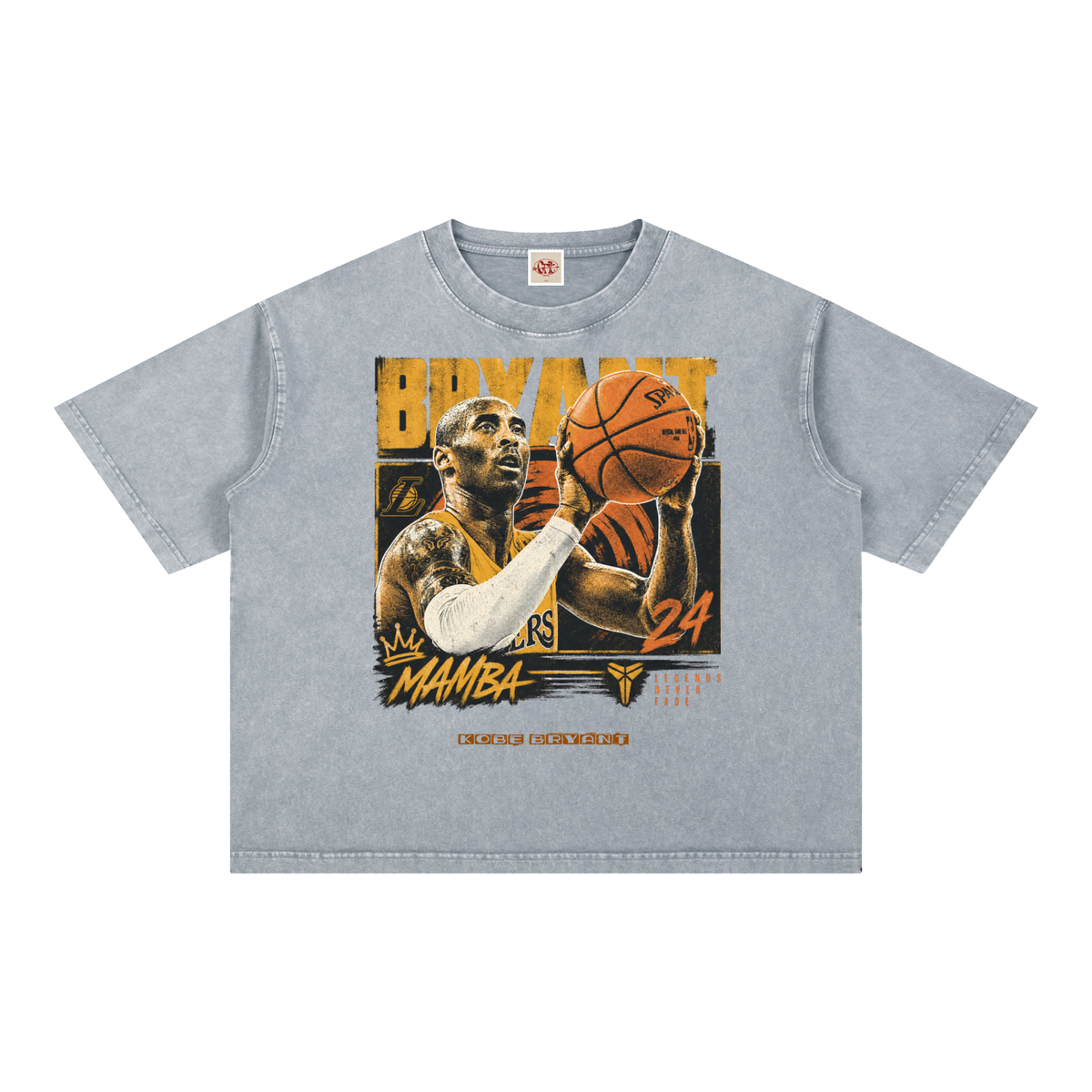 Kobe Bryant - Mineral Wash Boxy Cotton T-Shirt