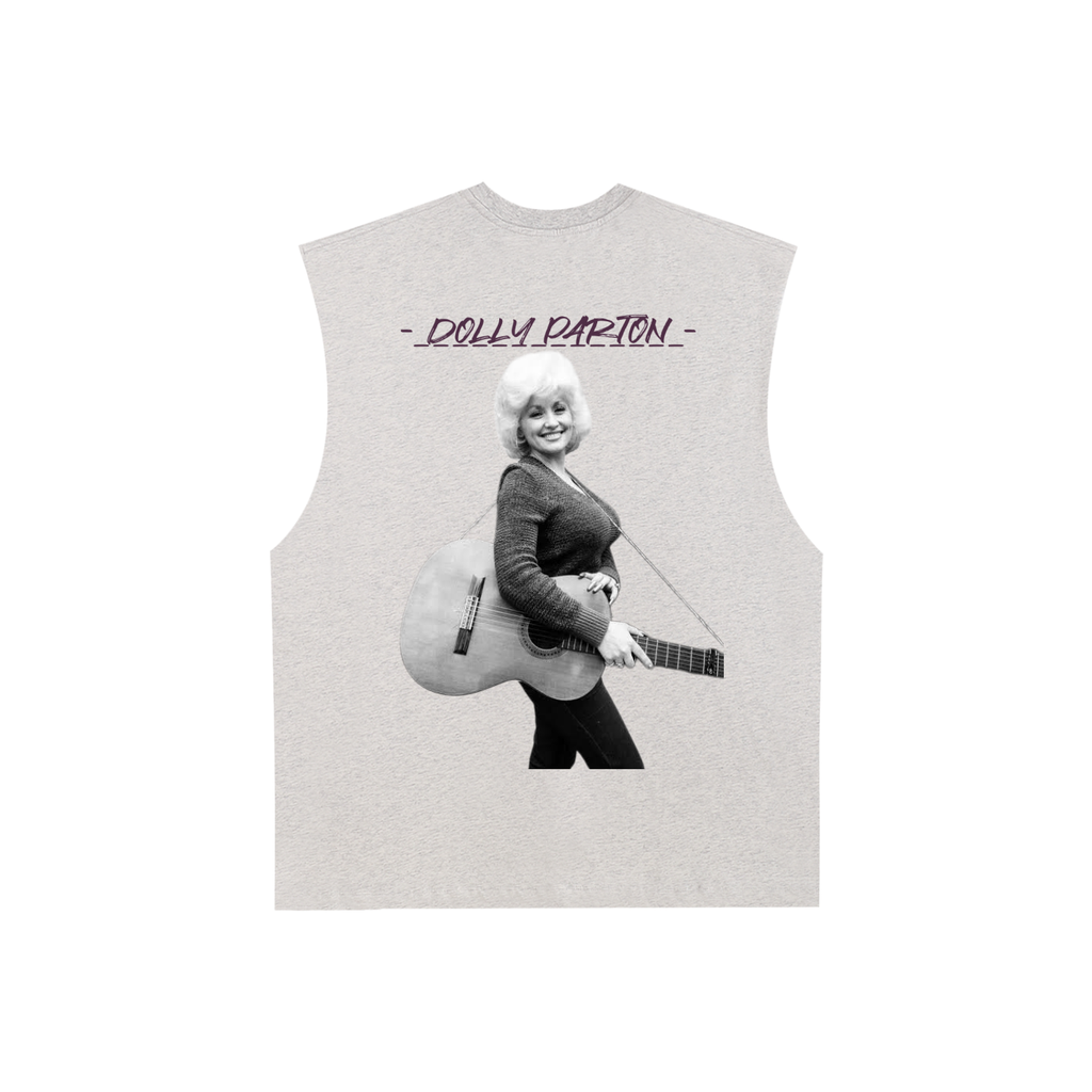 Dolly Parton - Raw Edge Cotton Tank Top