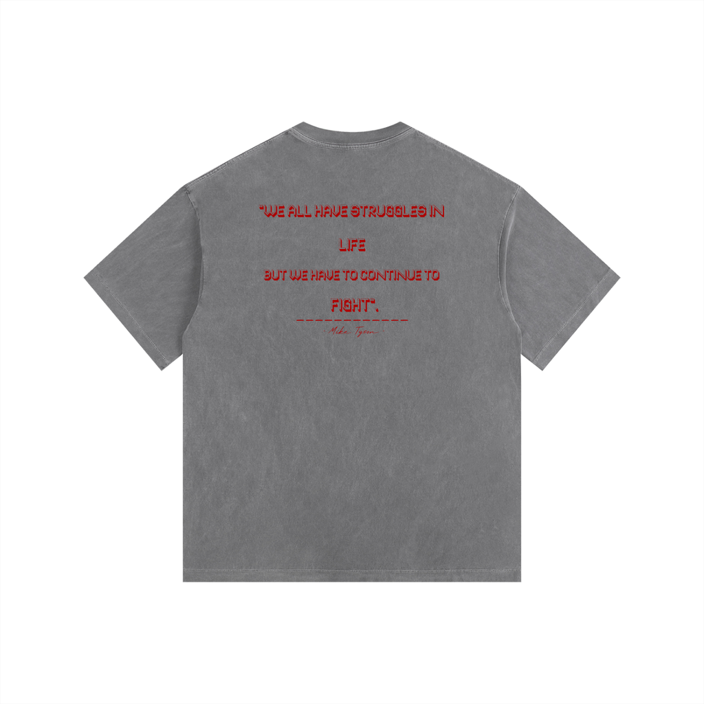 Mike Tyson Vintage - Vintage Washed Oversized Cotton T-Shirt