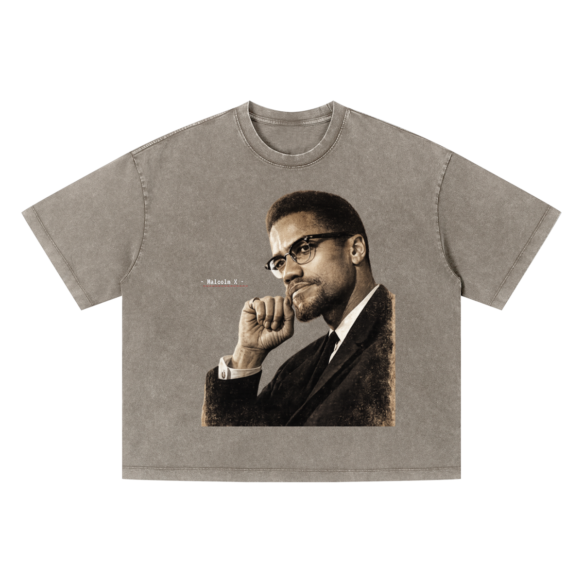 Malcolm X - Unisex Vintage Wash Boxy T-Shirt