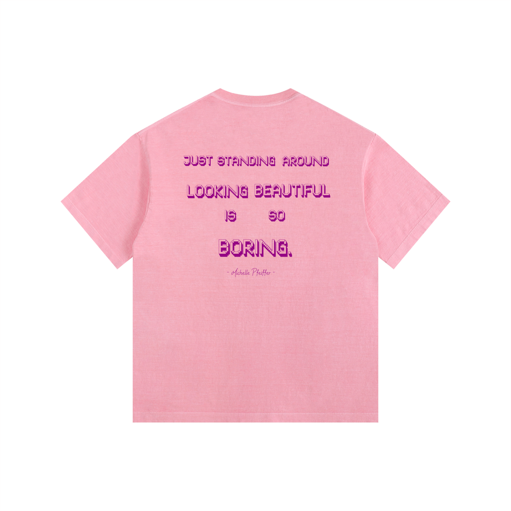 Michelle Pfeiffer - Vintage Washed Oversized Cotton T-Shirt