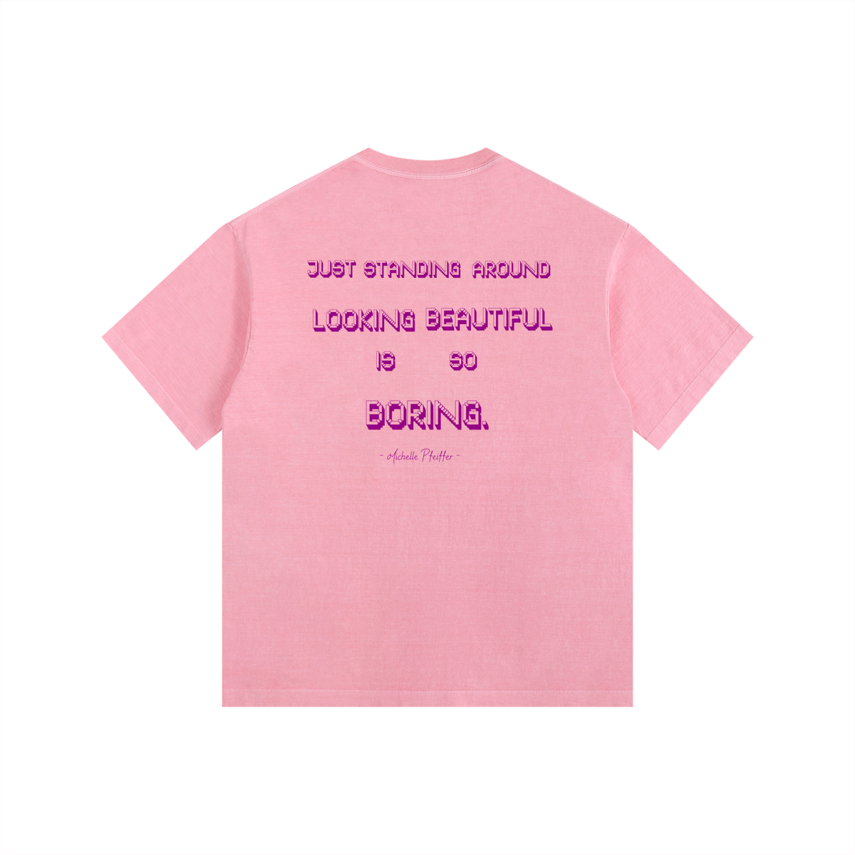 Michelle Pfeiffer - Vintage Washed Oversized Cotton T-Shirt