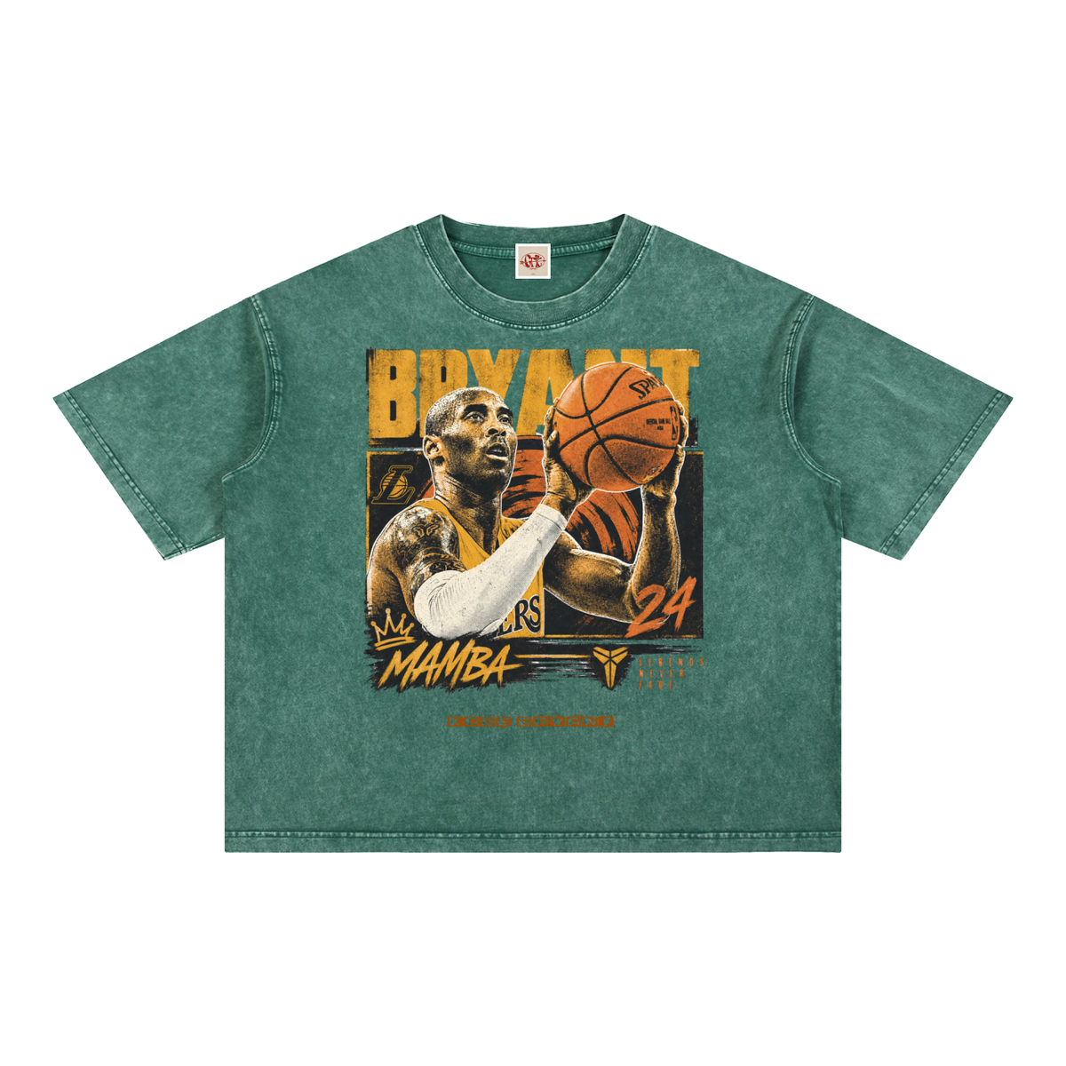 Kobe Bryant - Mineral Wash Boxy Cotton T-Shirt