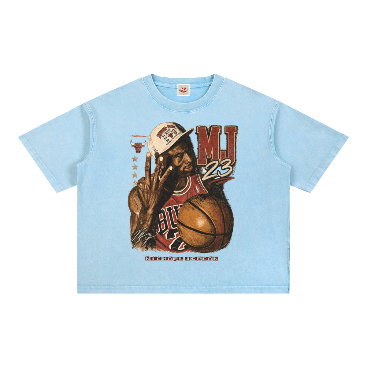 Michael Jordan - Mineral Wash Boxy Cotton T-Shirt