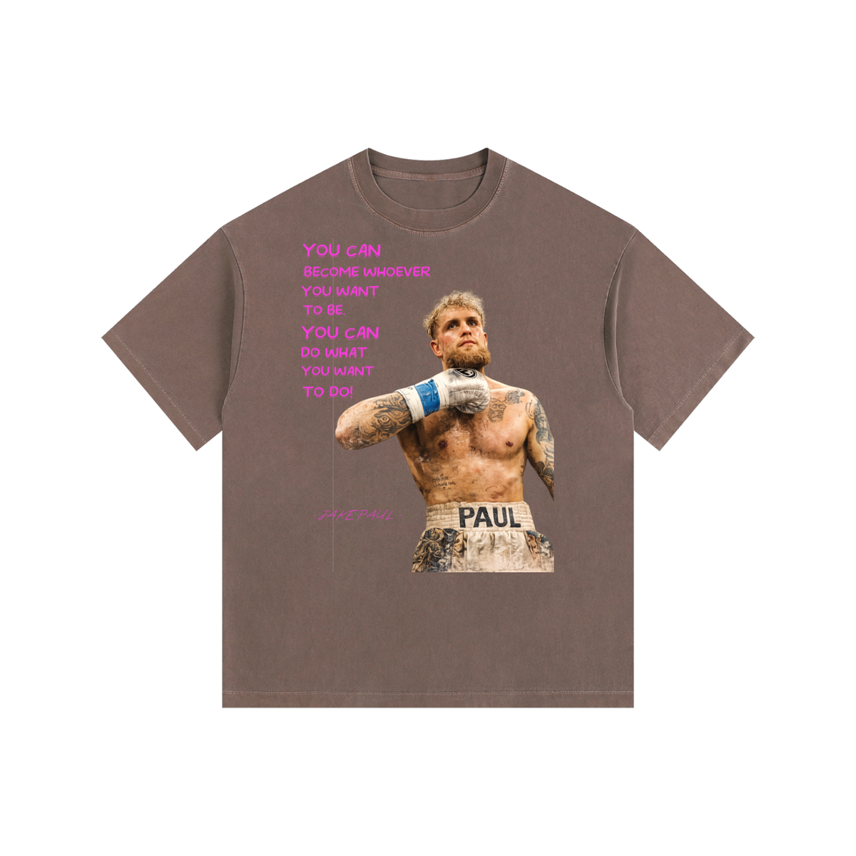 JAKE PAUL - Vintage Washed Oversized Cotton T-Shirt