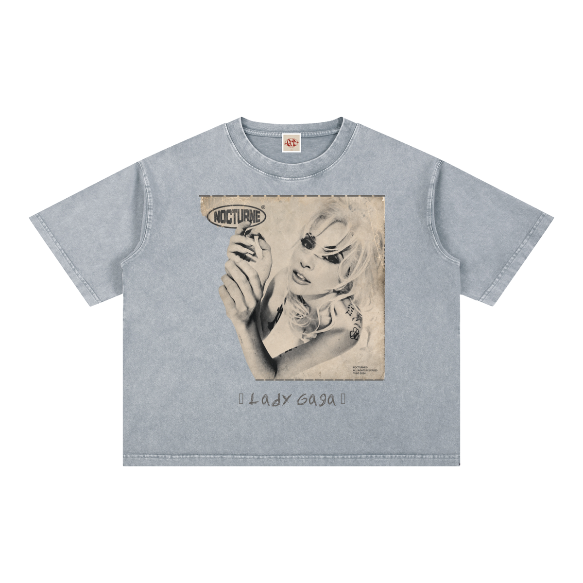 Lady Gaga - Mineral Wash Boxy Cotton T-Shirt