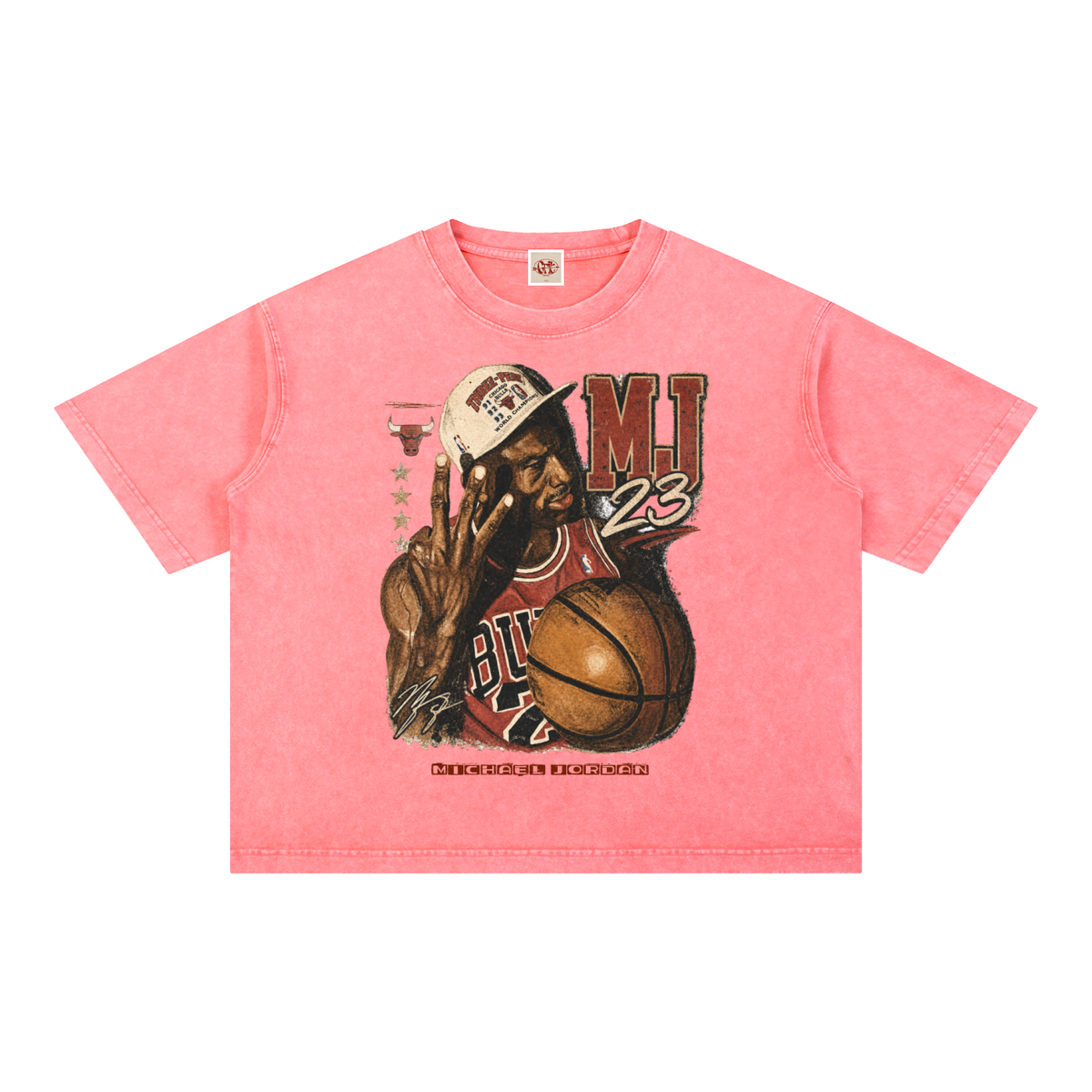Michael Jordan - Mineral Wash Boxy Cotton T-Shirt