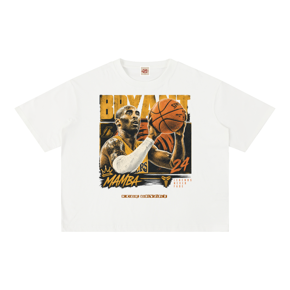 Kobe Bryant - Mineral Wash Boxy Cotton T-Shirt